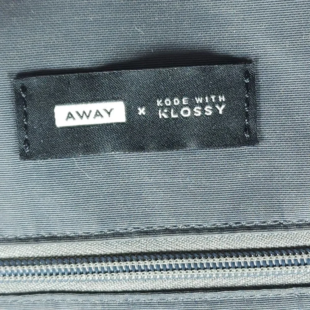 Away X Kode With Klossy Black Leather Travel Minimalist Backpack